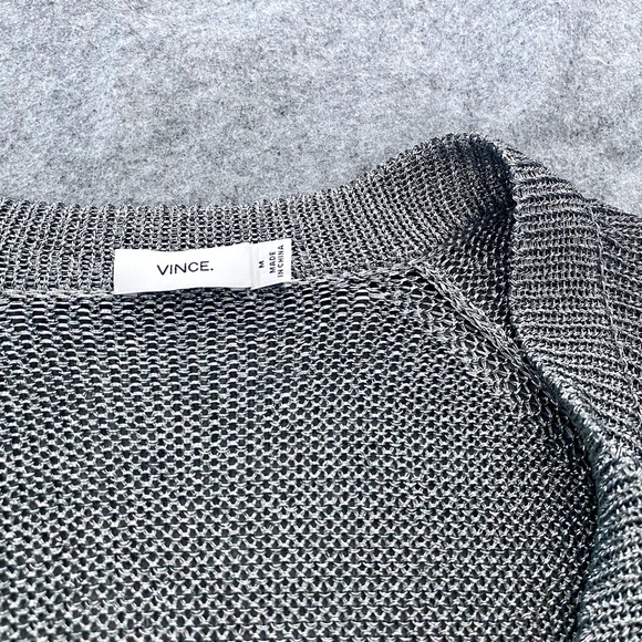 Vince Metallic Drape Front Cardigan - Picture 4 of 6